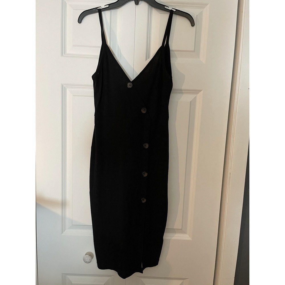 Asterisk Miley and Molly sleeveless Mini Front Slit dress medium black nwt